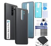 RongZy Coque Arrière pour Xiaomi Redmi Note 8 Pro Batterie Couvercle Rechange pour Xiaomi Redmi Note 8 Pro Cache Batterie pour Téléphone de Remplacement(Noir)