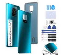 RongZy Coque Arrière pour Xiaomi Redmi Note 9S Batterie Couvercle Rechange pour Xiaomi Redmi Note 9 Pro Cache Batterie pour Téléphone de Remplacement(Aurora Bleu)