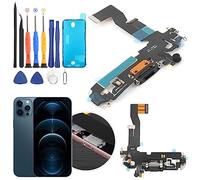 RongZy Dock Connecteur de Charge Compatible avec 6.1" iPhone 12 Câble Nappe de Rechange avec Connecteur pour iPhone 12 Pro Inclus Kit de Outils(Noir)