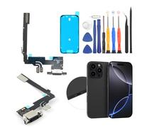 RongZy Dock Connecteur de Charge Compatible avec iPhone 16 Pro Câble Nappe de Rechange avec Connecteur pour iPhone 16 Pro Inclus Kit de Outils
