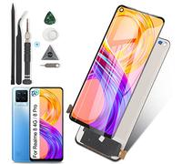 RongZy Écran de Rechange pour 6.4" Realme 8 Pro RMX3081 / Realme 8 4G RMX3085 Écran LCD + Vitre Numériseur Tactile Capteur Assemblé Remplacement pour RMX3081 RMX3085(Noir)