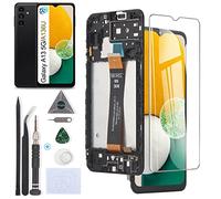 RongZy Écran de Rechange pour 6.5" Samsung Galaxy A13 5G A136U Écran LCD + Vitre Numériseur Tactile Capteur Assemblé Remplacement pour Galaxy A13 5G A136U(Noir avec Cadre)