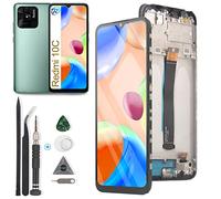 RongZy Écran de Rechange pour 6.71" Xiaomi Redmi 10C 220333QAG 220333QBI 220333QNY 220333QL Écran LCD + Vitre Numériseur Tactile Capteur Assemblé Remplacement pour Redmi 10C(Noir avec Cadre)