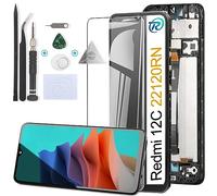 RongZy Écran de Rechange pour 6.71" Xiaomi Redmi 12C 22120RN86G Écran LCD + Vitre Numériseur Tactile Capteur Assemblé Remplacement pour Redmi 12C(Noir)