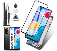 RongZy Écran LCD De Remplacement pour 6.43" Xiaomi Redmi Note 11 2201117TG/2201117TI/2201117TY/2201117TL Écran Tactile Digitizer Panneau Assemblé De Réparation avec Outils(Noir avec Cadre)