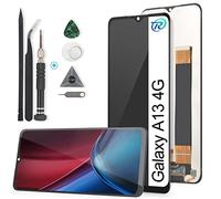 RongZy Écran LCD De Remplacement pour Samsung Galaxy A13 4G A135F A137F Écran Tactile Digitizer Panneau Assemblé De Réparation avec Outils(Noir)