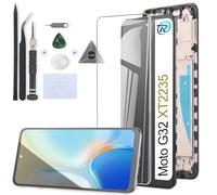 RongZy Écran LCD pour 6.5" Motorola Moto G32 Écran De Remplacement pour Motorola Moto G32 XT2235 Écran LCD Numériseur Tactile Panneau Assemblé De Réparation avec Outils(Noir)