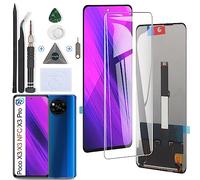 RongZy Écran LCD pour 6.67" Xiaomi Poco X3/Poco X3 NFC/Poco X3 Pro Écran De Remplacement Numériseur Tactile Panneau Assemblé De Réparation avec Outils(Noir)