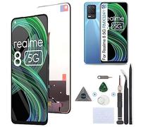 RongZy Écran LCD pour Realme 8 5G RMX3241 Écran De Remplacement Numériseur Tactile Panneau Assemblé De Réparation avec Outils(6.5",Noir)