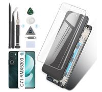 RongZy Écran LCD pour Realme C71 RMX5303 | Écran tactile numériseur en verre de rechange + outils de réparation noir avec cadre