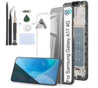 RongZy Écran LCD pour Samsung Galaxy A17 4G A175F incell Écran De Remplacement pour Galaxy A17 4G A175F Écran LCD Numériseur Tactile Panneau Assemblé De Réparation avec Outils(Noir avec Cadre