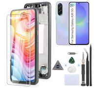 RongZy Écran LCD pour Samsung Galaxy A36 5G incell Écran De Remplacement pour Galaxy A36 5G A366E A366B Écran LCD Numériseur Tactile Panneau Assemblé De Réparation avec Outils(Noir avec Cadre