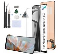 RongZy Écran LCD pour Xiaomi Redmi Note 14 5G Écran De Remplacement pour Redmi Note 14 5G 24094RAD4G incell Écran LCD Tactile Panneau Assemblé De Réparation avec Outils(Noir