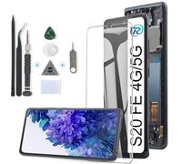 RongZy Écran Tactile LCD Compatible avec AMOLED Samsung Galaxy S20 FE SM-G780F/Galaxy S20 FE 5G SM-G781B De Remplacement LCD Tactile Vitre avec Kit D'outils de Réparation(6.5",Noir avec Cadre)