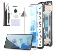 RongZy Écran Tactile LCD Compatible avec Oppo A40 A40M De Remplacement LCD Tactile Vitre pour Oppo A3 4G CPH2669 CPH3669 avec Kit D'outils de Réparation(6.67",Noir avec Cadre)