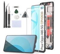 RongZy Écran Tactile LCD Compatible avec Oppo A80 5G De Remplacement LCD Tactile Vitre pour Oppo A80 5G CPH2639 avec Kit D'outils de Réparation(6.67",Noir avec Cadre)