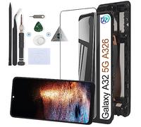 RongZy Écran Tactile LCD Compatible avec Samsung Galaxy A32 5G A326B De Remplacement LCD Tactile Vitre avec Kit D'outils de Réparation(6.5",Noir avec Cadre)