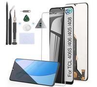 RongZy Écran Tactile LCD Compatible Avec TCL 406S /406 De Remplacement LCD Tactile Vitre Pour TCL 405/408 Avec Kit D'outils de Réparation(Noir)