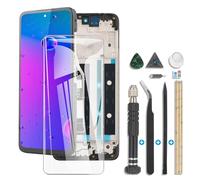 RongZy Écran tactile LCD pour Motorola Moto E15 2025 XT2523/G05 - Assemblage de rechange avec kit d'outils (noir avec cadre)