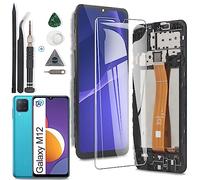 RongZy pour Samsung Galaxy M12 M127F Écran LCD + Vitre Tactile Digitizer Capteur Assemblé Remplacement pour Galaxy M12 SM-M127F/DSN(Noir avec Cadre)