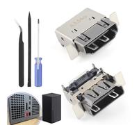 RongZy Prise de port HDMI pour Xbox Series X - Interface de remplacement avec outils de réparation