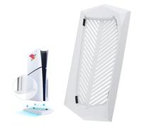 RongZy Support pour PS5 Slim de Console Support de Base avec Patin Antidérapant, Support Vertical Compatible avec Sony PlayStation 5 Slim Disc Edition Accessoires, Facile Dissipation Thermique(Blanc)