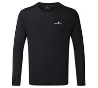 Ronhill Core L/S Tee T-Shirt, Noir/Blanc Brillant, L Homme
