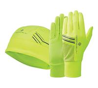 Ronhill Ensemble Bonnet et Gants, Jaune Fluo/Noir, S-M Mixte