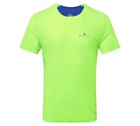 Ronhill Running Tech Race S/S Tee, FluoGreen/DarkCobalt, L