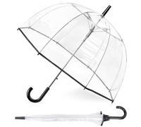 RONIARE Parapluies à bulles transparentes pour la pluie, grand parapluie coupe-vent pour mariages, bals, remises de diplôme et événements en plein air pour homme et femme, transparent