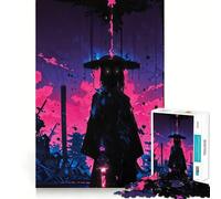 Ronin dans Un désert de néon Puzzle de 1000 pièces pour Adultes Jeu de logique Fine Loisirs Bords Nets Objet de Collection (50x75cm)