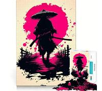 Ronin Silencieux sous la Lune de Sang Puzzle de 1000 pièces pour Adultes Jeu de logique et de précision pour Jouer à l'intérieur Cadeau précieux 50x75cm