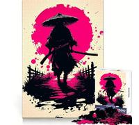 Ronin Silencieux sous la Lune de Sang Puzzle de 1000 pièces pour Adultes Jeu de logique et de précision pour Jouer à l'intérieur Cadeau précieux 50x75cm