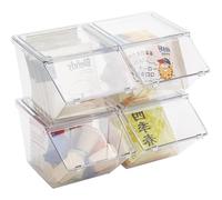 Roninkier Lot de 4 supports pour dosettes de café, sachets de thé, grande capacité, accessoires empilables pour comptoir