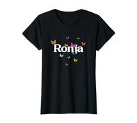 Ronja - Joli prénom de Fille avec des Papillons colorés T-Shirt