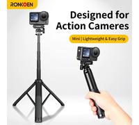 RONKOEN TZ-24 Mini trépied portable réglable à dégagement rapide de 60 cm pour caméra d'action GoPro Insta360 DJI Osmo Mini tripod