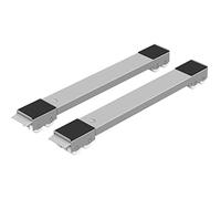 Ronlap Lot de 2 roulettes de Transport moblies Lave-Linge sous châssis pour réfrigérateur sèche-Linge, congélateur jusqu'à 300 kg, avec 24 Roues, Frein, Gris