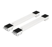 Ronlap Lot de 2 roulettes de Transport moblies - sous châssis pour Lave-Linge réfrigérateur sèche-Linge, congélateur jusqu'à 300 kg, avec 24 Roues, Frein, Blanc