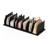 Ronlap Lot de 8 séparateurs d'étagère, rangement de sac à main, étagère de placard, organiseur de vêtements réglable, organiseur de sac à main, pour cuisine, placard, salle de bain, noir