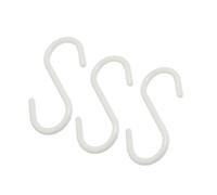 Ronlok 3 Pcs Plastique Blanc S Forme Crochets accrochants Vetement Cintres