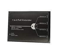 Ronlok Extension Poe à 4 ports IEEE802.3At Extender Poe Extender Accessoires Décoratifs Max Extend 250M 65W Max pour Caméra IP 10/100M