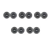 Ronlok Lot de 10 tweeters à dôme souple en film de soie noir 6Ω 30 W