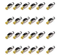 Ronlok Lot de 24 connecteurs blindés RJ45 Cat 8, Cat8 sans outil, fiche Cat8, fiche Cat8