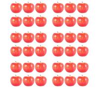 Ronlok Lot de 36 pommes décoratives en plastique - Imitation fruits - Décoration de maison - Rouge
