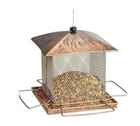 Ronlok Mangeoires à Oiseaux à Suspendre à L'Extérieur - Mangeoires à Oiseaux Sauvages en Métal Robuste de Grande Capacité à L'Épreuve des Écureuils pour Cardinal