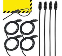 RONMOSNEA Lot de 8 tendeurs élastiques pour panneau d'avertissement Italie - 100/50 cm - Sangles élastiques réglables pour tableau d'avertissement - Tendeur élastique réglable pour vélos, motos,