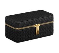 RONNE Collection - Étui de Voyage pour 3 Montres, Surface Noir d’Encre et Doublure Noir d’Encre