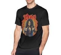 Ronnie James Dio Man Breathable T Shirt Casual Round Neck Easy Tee Soft Tees Black Size XL