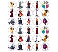 Ronnies-Bakery-Company - Lot de 30 décorations comestibles Disney Princesses en papier gaufrette pour gâteaux d'anniversaire, baptêmes, mariages et fêtes