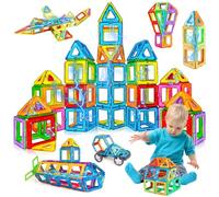Ronronner Construction Magnetique Enfant de 148 Pièces pour Enfants, Jeu de Blocs Magnetique Enfant et Créatif pour Créer des Formes en 2D/3D, pour Filles et Garçons de 3 4 5 6 7 Ans et Plus
